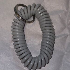 Gray Spiral cord Keychain